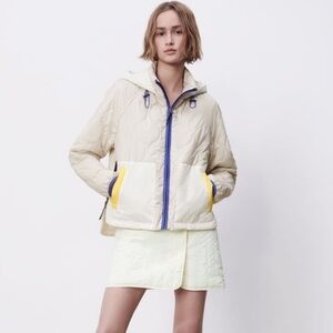 Zara Quilted Lightweight Hooded Jacket